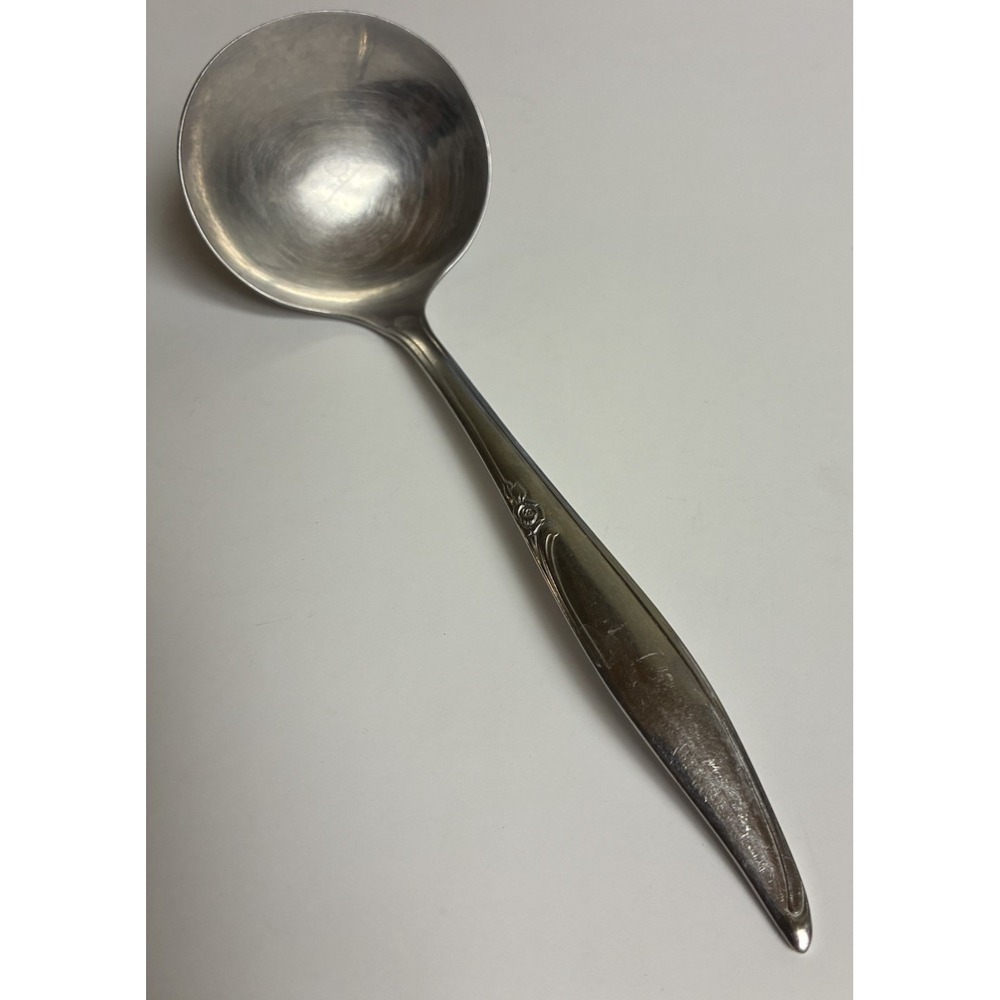 Kenwood Forever Rose Gravy Ladle‎ 6-3/4" Stainless 7" Flatware USA